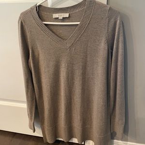 Loft Luxe Knit V neck tunic sweater
